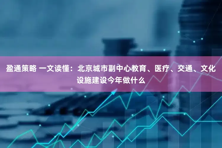盈通策略 一文读懂：北京城市副中心教育、医疗、交通、文化设施建设今年做什么